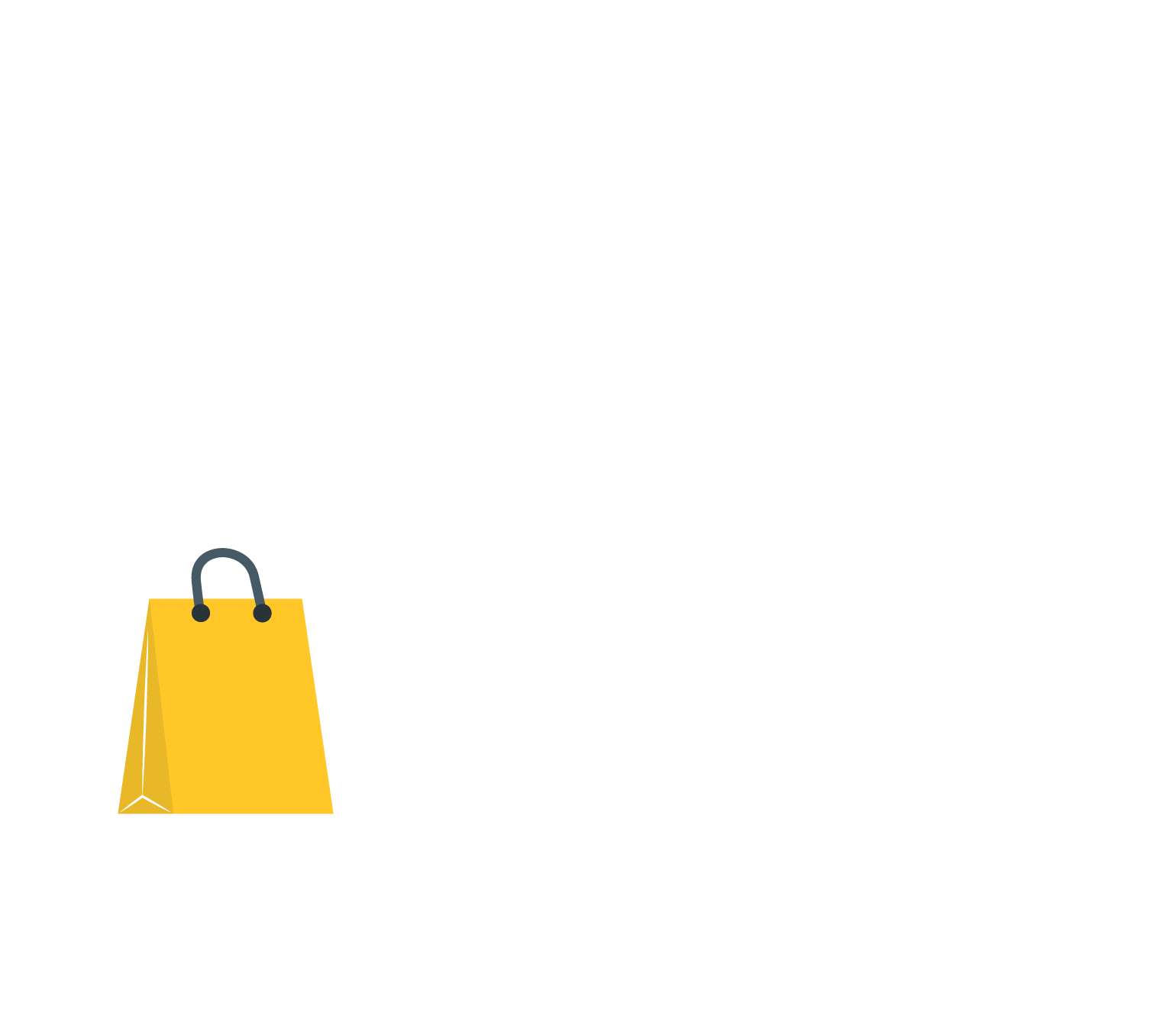 yellow shopping bag illustration
