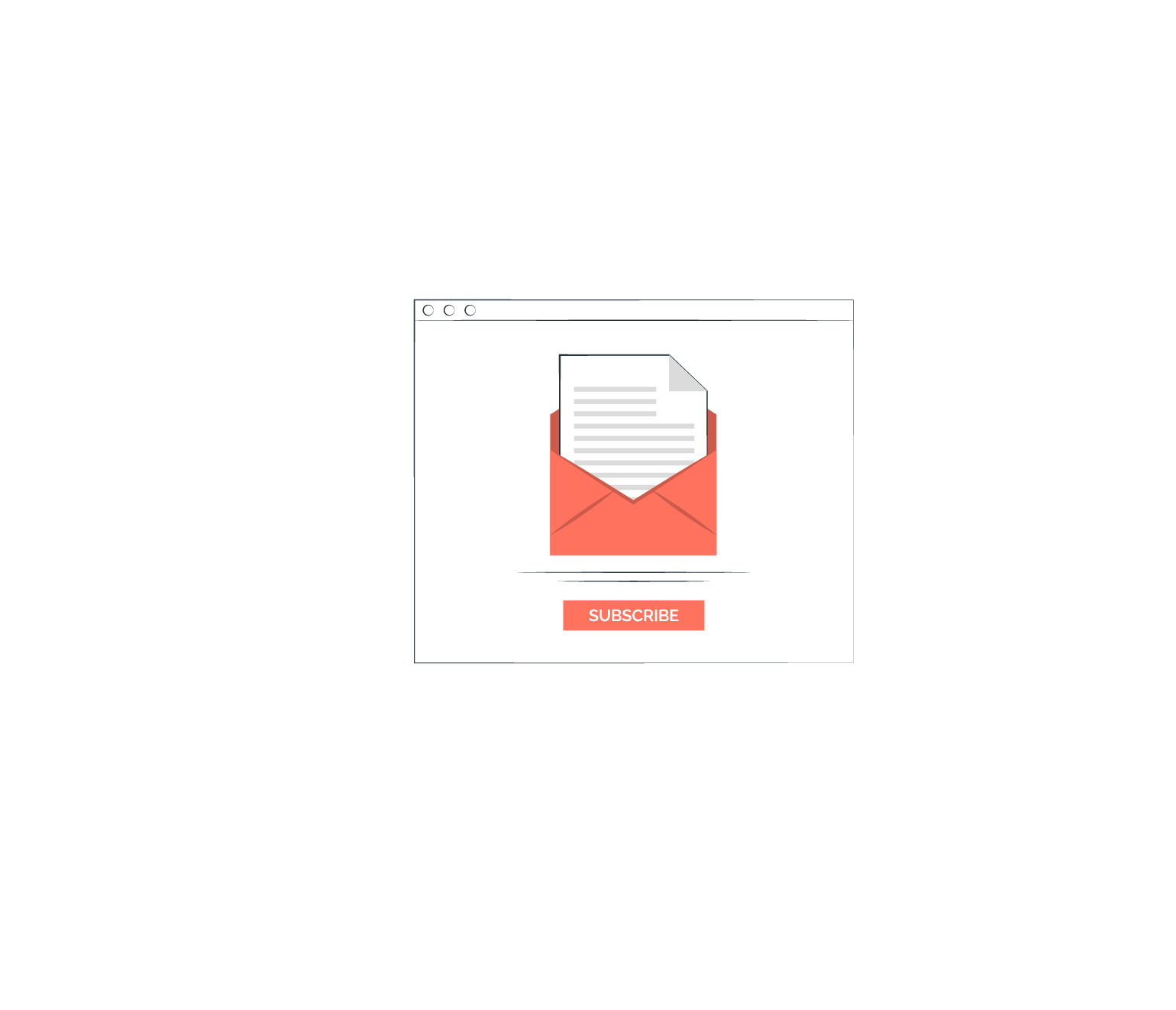 email subscribe illustration animation element