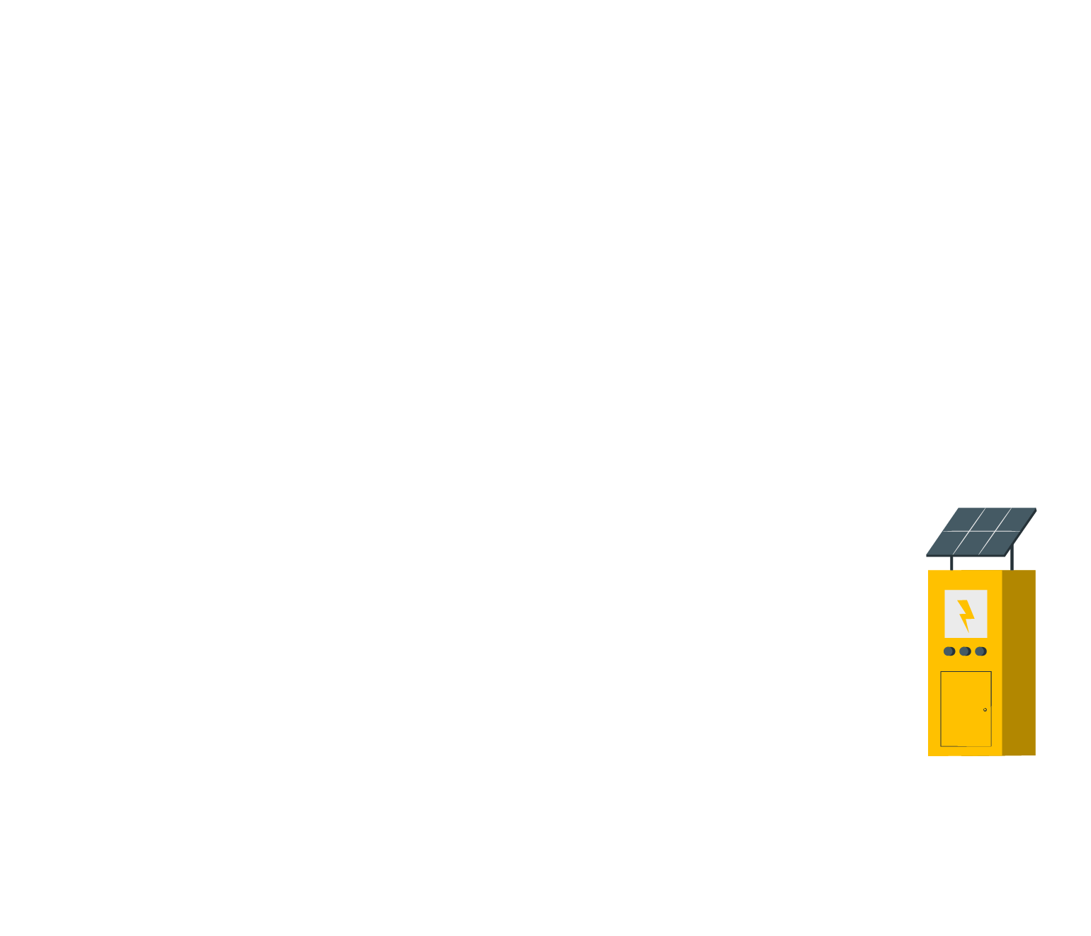 solar powered electricity station illustration