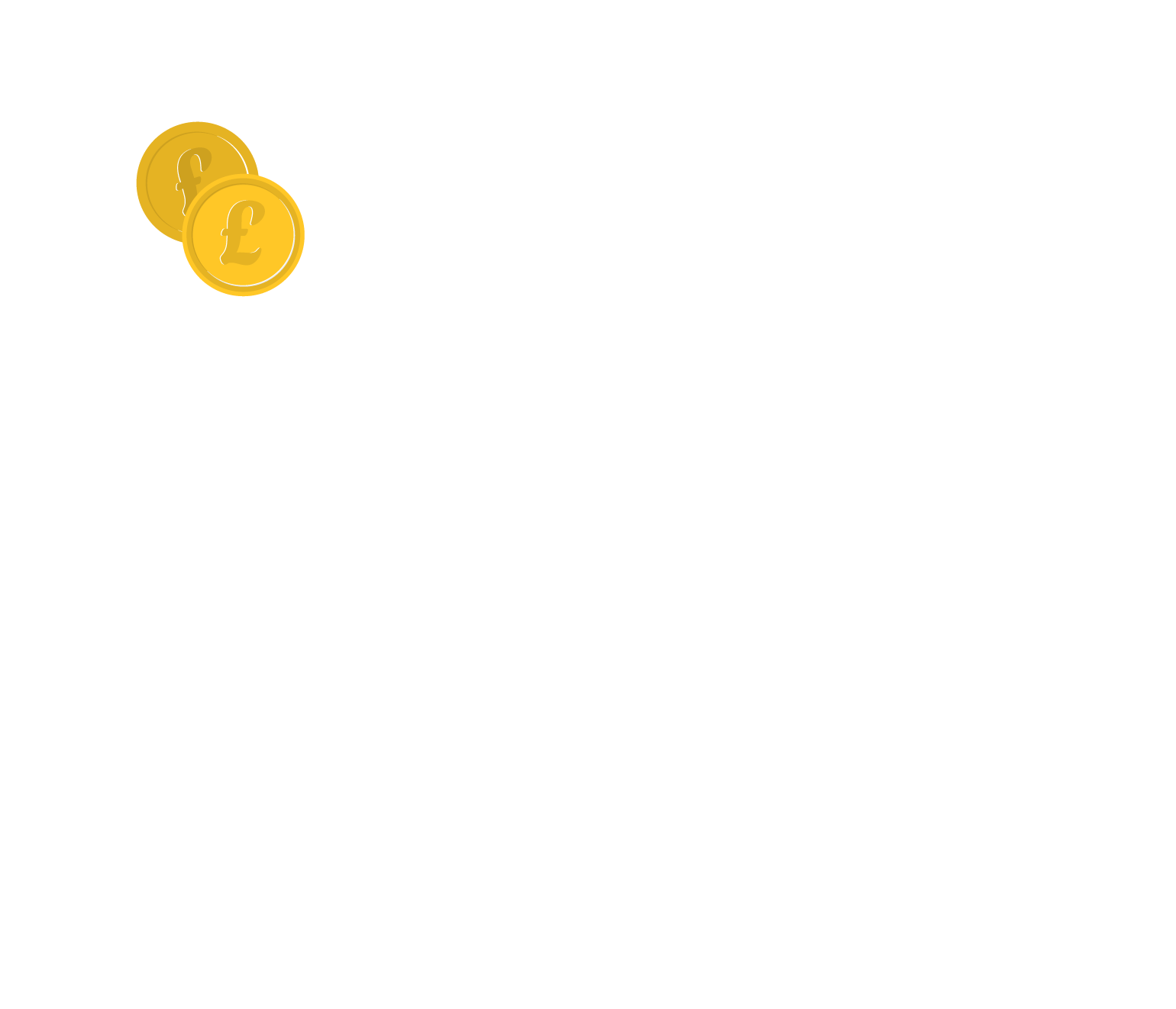 gold illustrated coins animation element