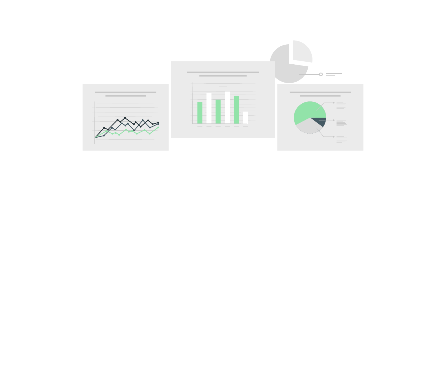 grey and green reports illustration